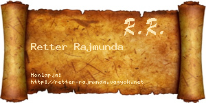 Retter Rajmunda névjegykártya